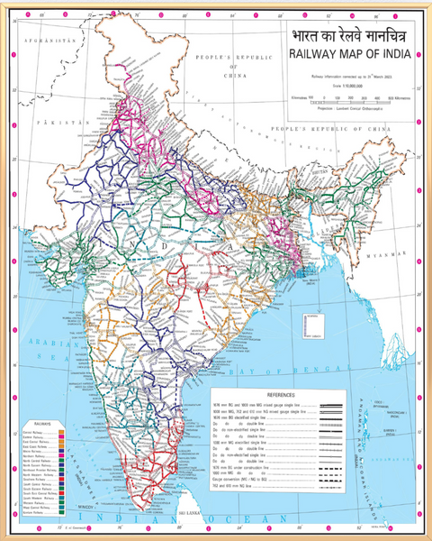 2025 Map of India's Railways