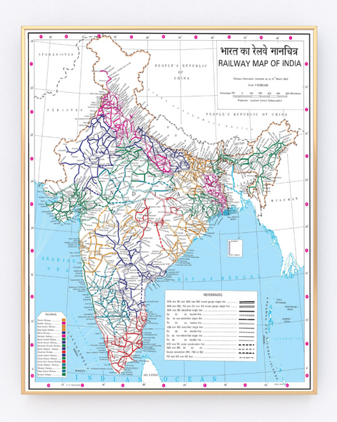 2025 Map of India's Railways