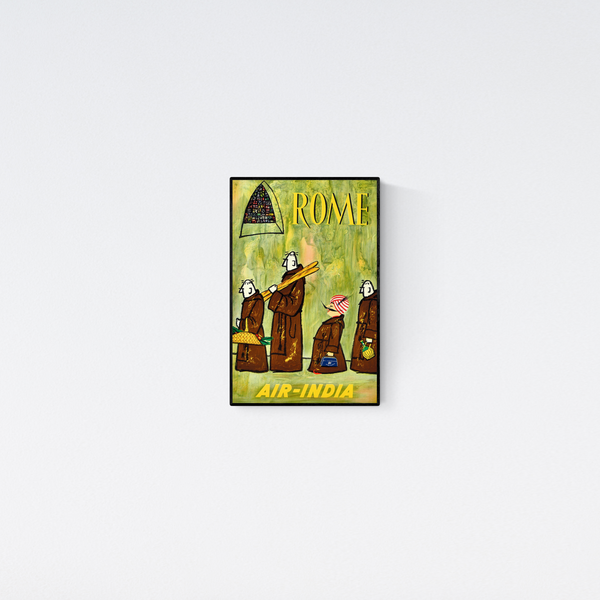 1960s Vintage Air India Rome Poster 2