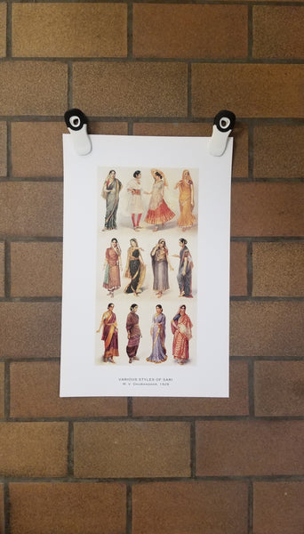 'Various Styles of Sari' Print