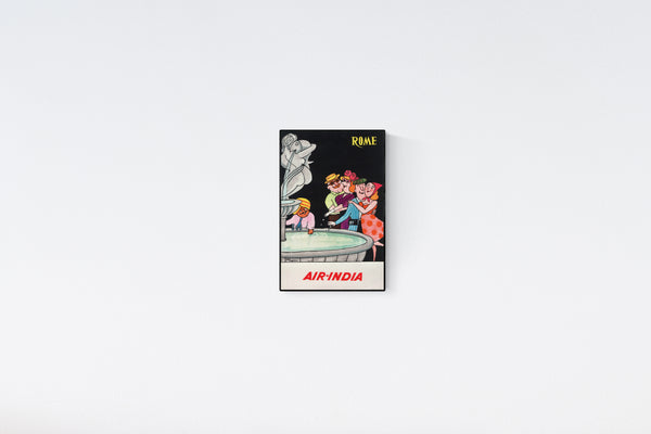 1960s Vintage Air India Rome Poster 1