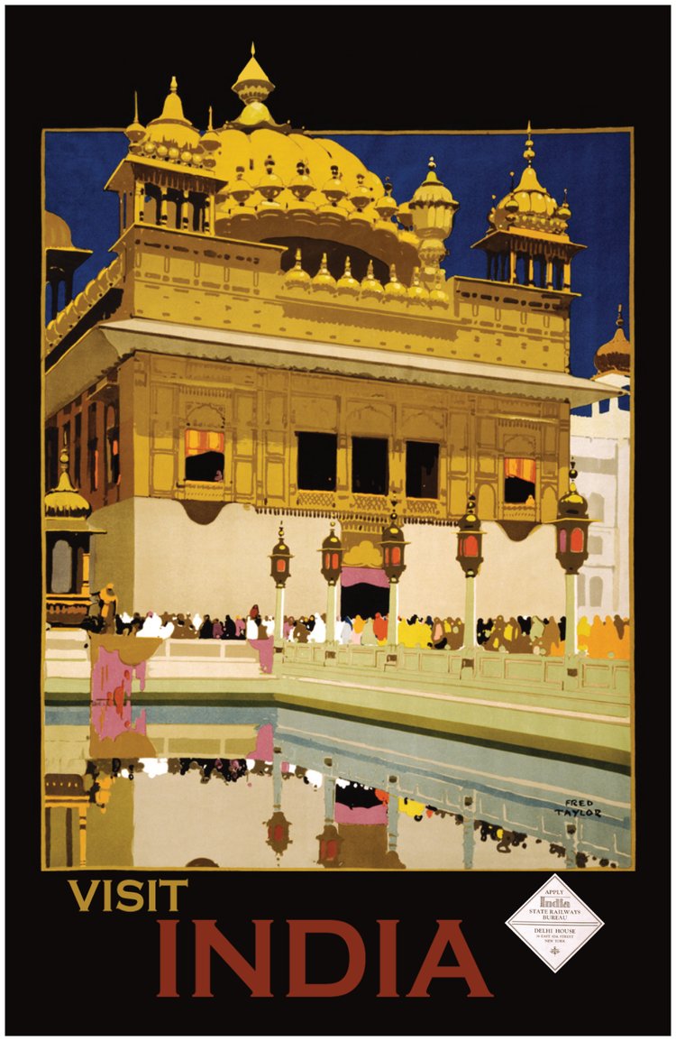 1930s 'Visit India: Amritsar Travel Poster