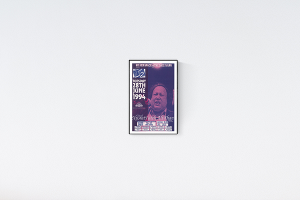 1994 Vintage Nusrat Fateh Ali Khan Concert Poster