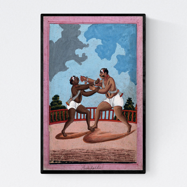 1840 painting of "A Pair of Prize Wrestlers"