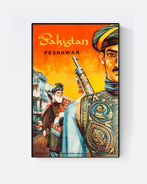 1963 Vintage Pakistan Peshawar Travel Poster