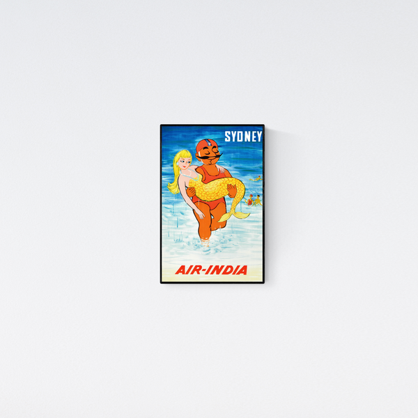 1960s Vintage Air India Sydney Poster