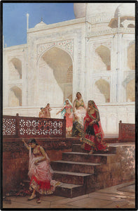 "Nautch girls emerging from the Taj Mahal" by Edwin Lord Weeks (1849-1903)