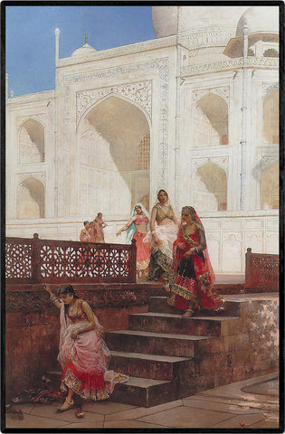 "Nautch girls emerging from the Taj Mahal" by Edwin Lord Weeks (1849-1903)
