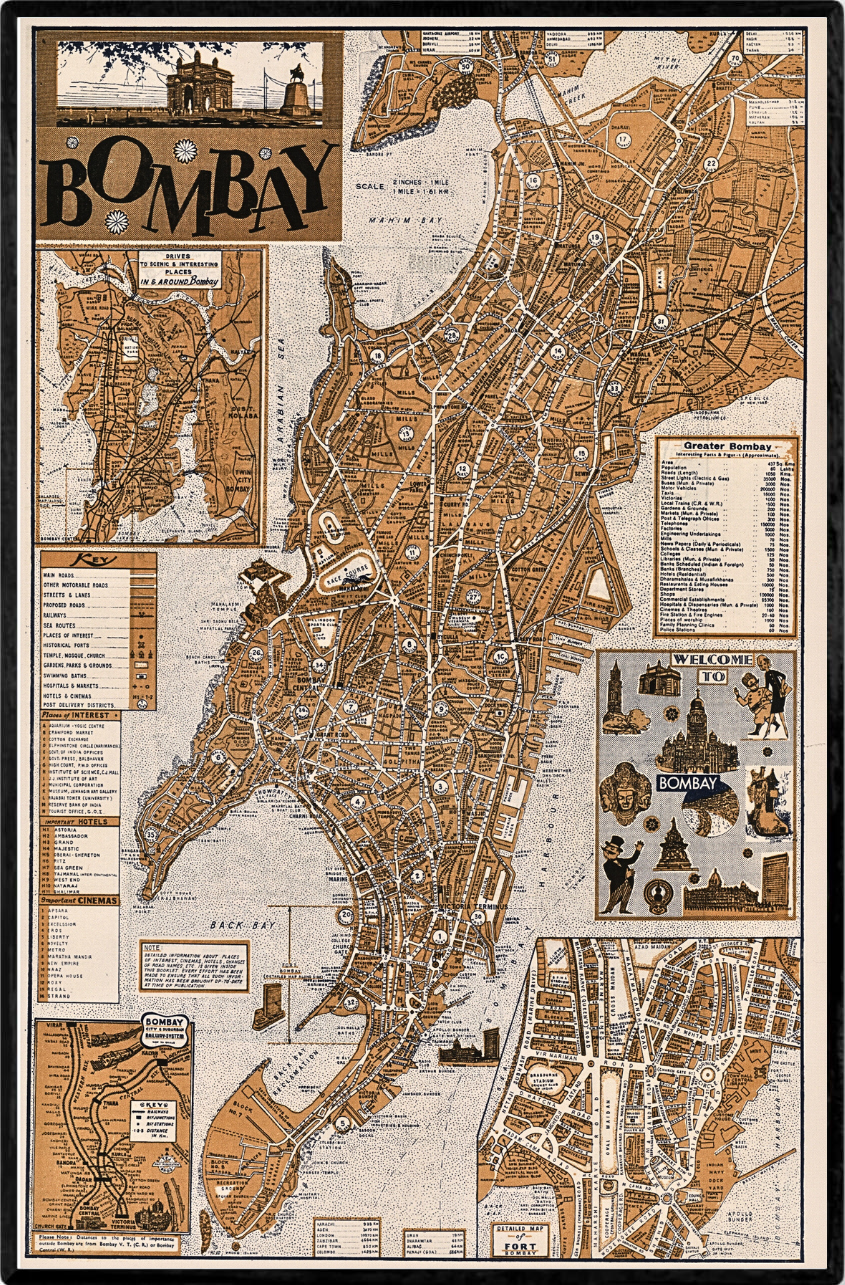 1967 City Map of Bombay