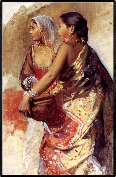 "Two Nautch Girls" by Edwin Lord Weeks (1849-1903)