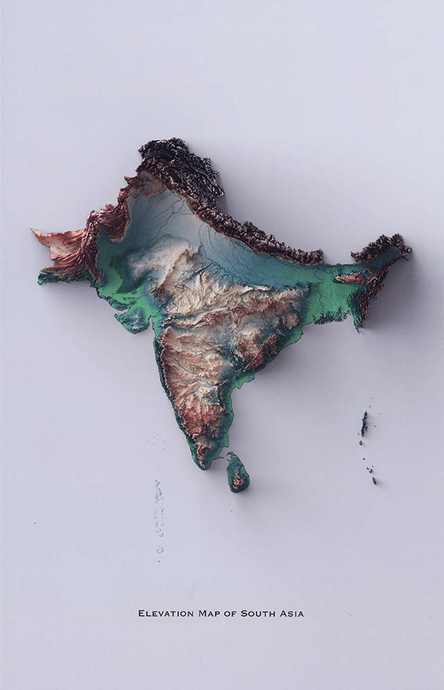 Elevation Map Of South Asia – Brown History