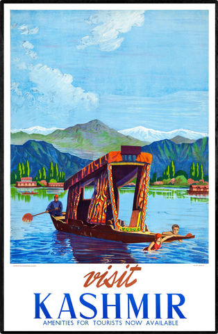1949 'Visit Kashmir' Travel Poster