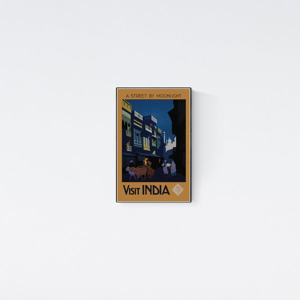 1920s 'Visit India: A Street by Moonlight Travel Poster