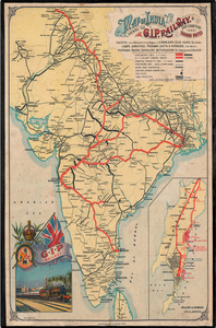 1911 Railway Map of South Asia